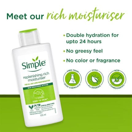 simple kind to skin replenishing rich