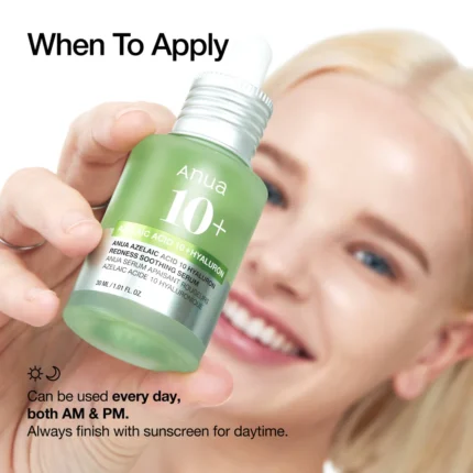 Home Anua - Azelaic Acid 10 Hyaluron Redness Soothing Serum is a variable K-beauty serum in confirmed 10ml and 30ml sizes for targeted redness-focused skincare routines. - Lavishta
