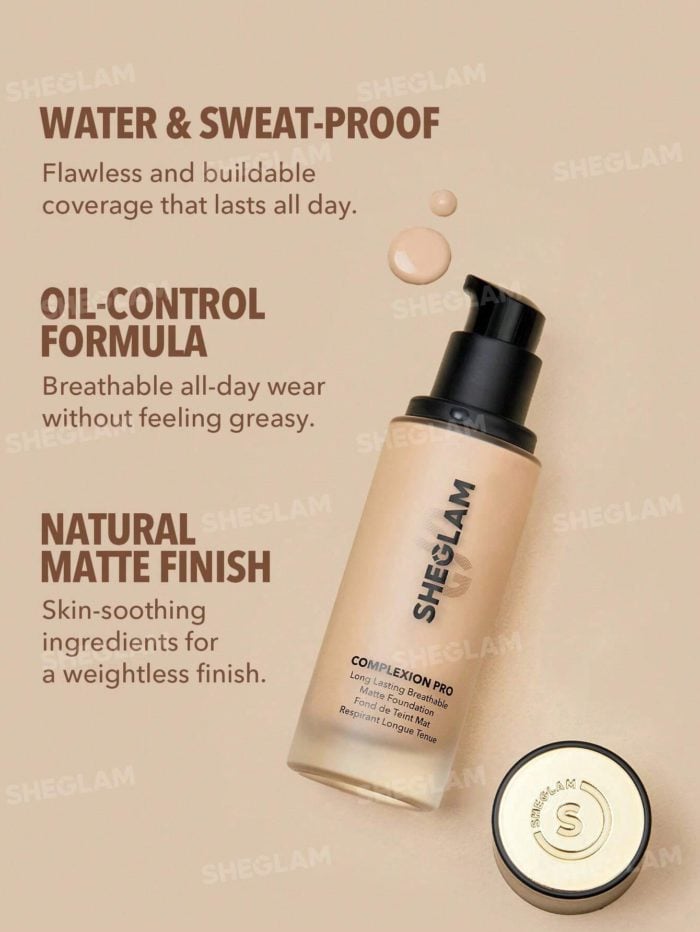 1715856073337a040dc7fd19a4c22c01eedf996173_wk_sheglam Sheglam - Complexion Pro Long Lasting Breathable Matte Foundation - Image 1
