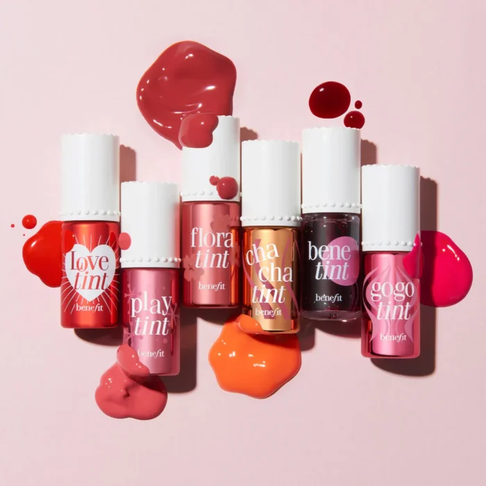 BenefitCosmeticsBenetintLiquidLipBlush_CheekTintTipos-TuMaquillaje Benefit Cosmetics - Lip & Cheek Stain is a variable tint product for coordinated colour, with confirmed shades Cha Cha Tint, Gogo Tint, Love Tint, and Posietint. - Lavishta