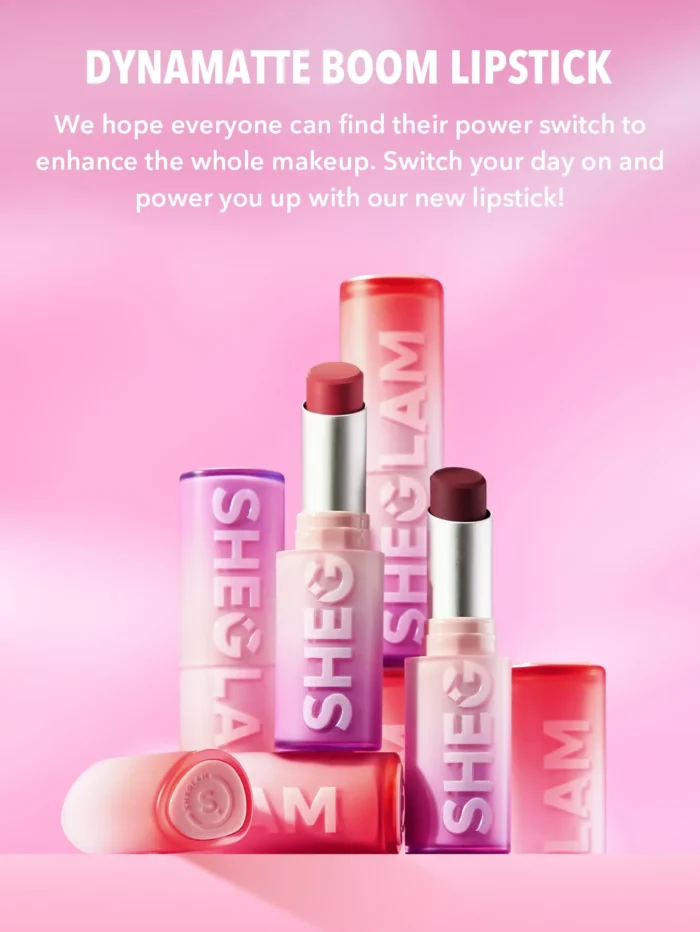 Dynamatte-Boom-Long-Lasting-Matte-Lipstick_1-2 Sheglam - Dynamatte Boom Long-lasting Matte Lipstick is a variable matte lipstick for buyers who want bold lip colour, confirmed shade choice, and a polished look that can move from daily wear to evening makeup. - Lavishta