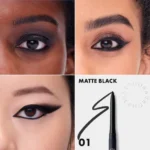 Sephora - 12HR Colorful Waterproof Retractable Eyeliner - 01 Matte Black - Image 2