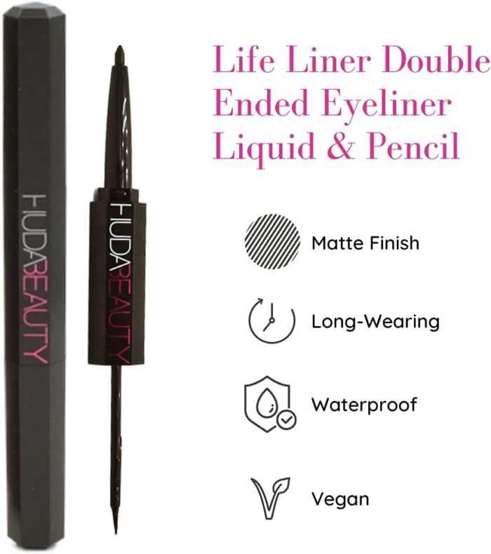 5116YQyUEQL._AC_SL1080_ Huda Beauty - Life Liner Double Ended Eyeliner Liquid & Pencil - very vanta - Image 1