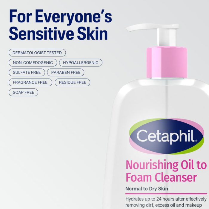 71rjb9IlI9L._SL1500_ Cetaphil - Nourishing Oil to Foam Cleanser Normal to Dry skin - 237ml - Image 1