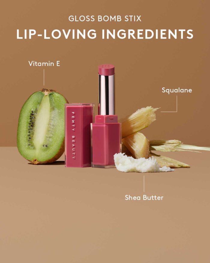 Fenty Beauty - Gloss Bomb Stix High-Shine Gloss Stick - High'Biscus - Pink Rose Fenty Beauty Gloss Bomb Stix High-Shine Gloss Stick - Lavishta