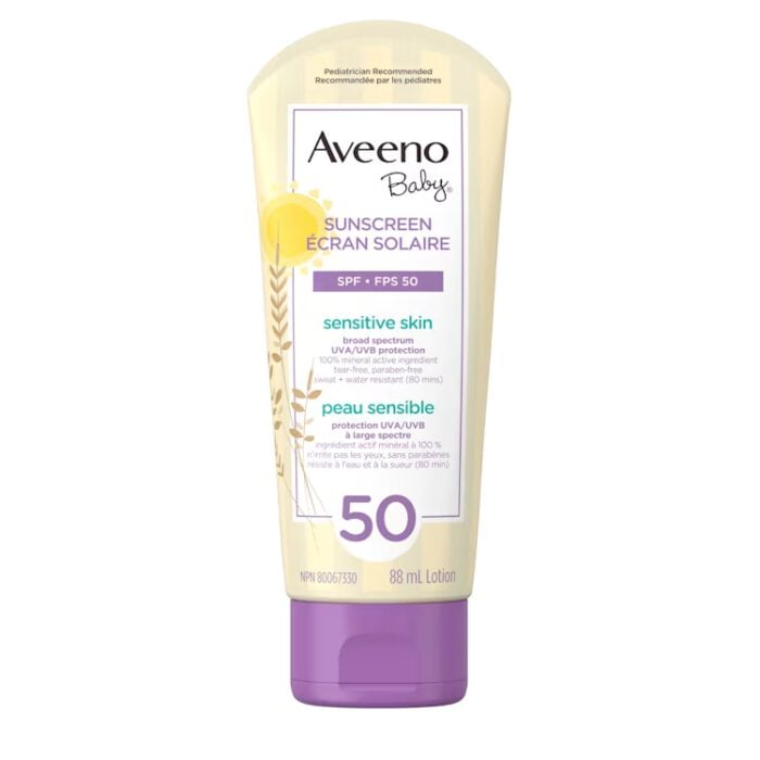 Aveeno - Baby Mineral Sunscreen Lotion SPF 50 - 88ml - 88ml Aveeno - Baby Mineral Sunscreen Lotion SPF 50 - 88ml - Image 1