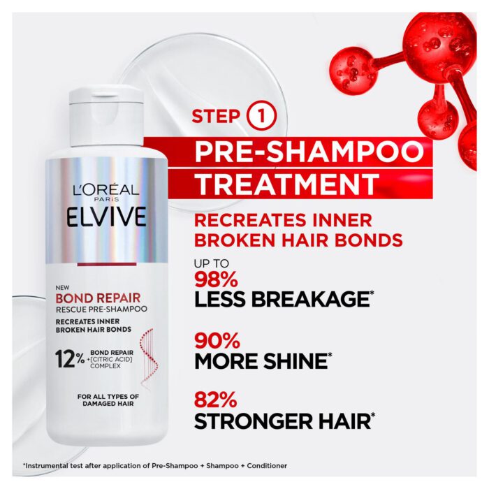 Loreal Paris - Elvive 12% Bond Repair Pre-Shampoo - 200ml - 200ml Loreal Paris - Elvive 12% Bond Repair Pre-Shampoo - 200ml - Image 1