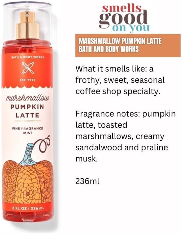 Bath & Body - Fine Fragrance Mist - Marshmallow Pumpkin Latte - Marshmallow Pumpkin Latte Bath & Body - Fine Fragrance Mist - Marshmallow Pumpkin Latte - Image 1